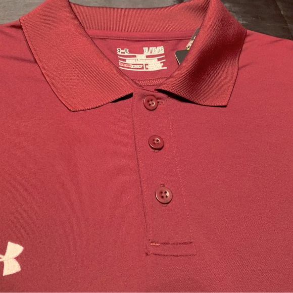 UNDER ARMOUR XL POLO IN RICH BURGUNDY - Picture 3 of 10